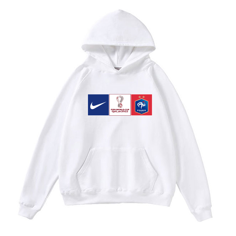 Men's France World Cup Soccer Hoodie White 001